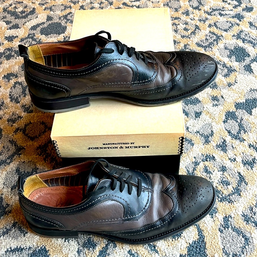 Johnston & Murphy Black and Brown Oxfords